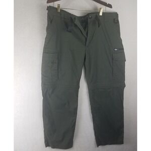 BC Clothing Men's Convertible Cargo Pants Olive Green XXL 30 Zip Off Shorts NWOT